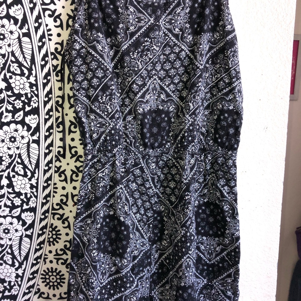 black and white romper